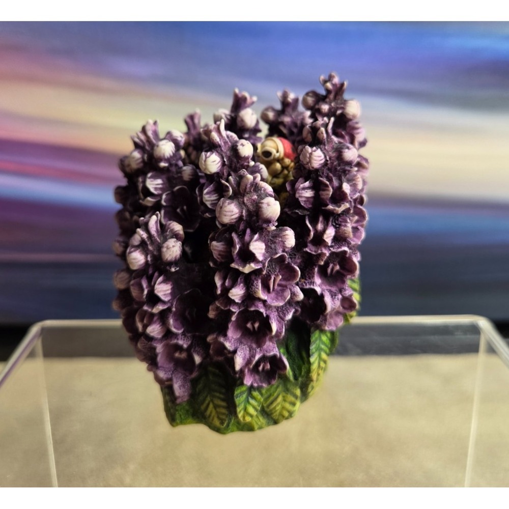 HARMONY KINGDOM Snapdragon Hyacinth Hydrangea, Purple Garden, 3 Total, Vintage - Picture 2 of 16